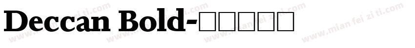 Deccan Bold字体转换